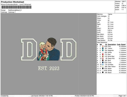 Dad Kissing Baby
