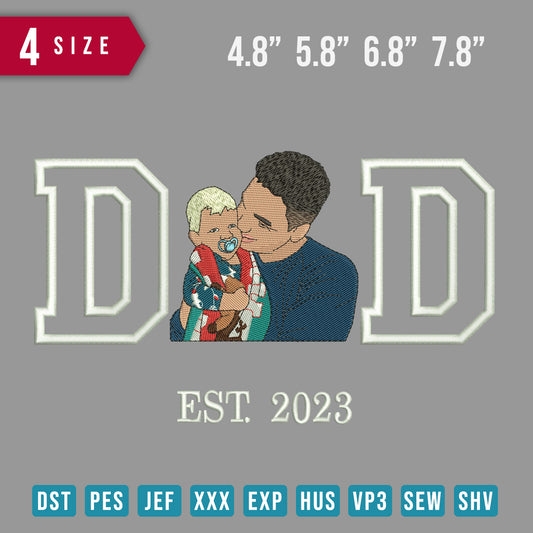 Dad Kissing Baby