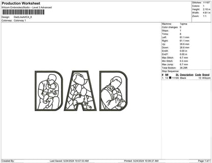 Dad Line Art C