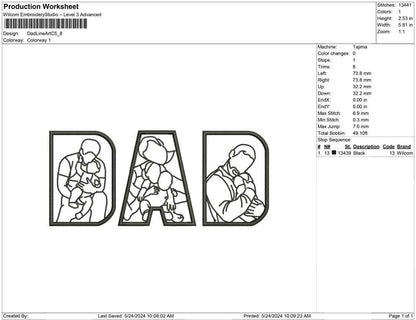 Dad Line Art C