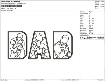 Dad Line Art C
