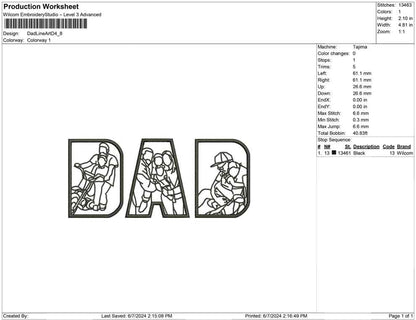 Dad Line Art D