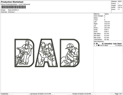 Dad Line Art D