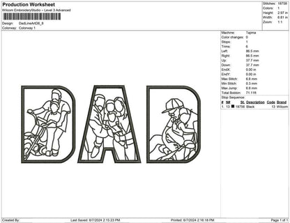 Dad Line Art D