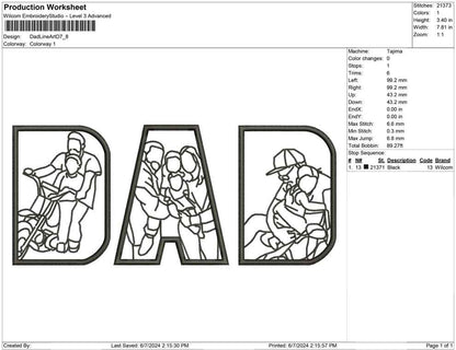 Dad Line Art D