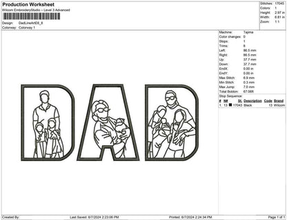 Dad Line Art E