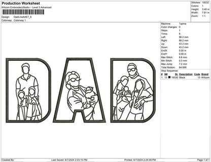 Dad Line Art E