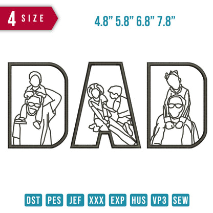 Dad Line Art F