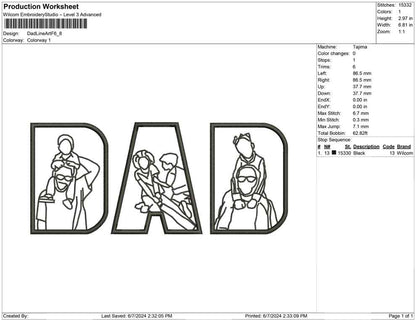 Dad Line Art F