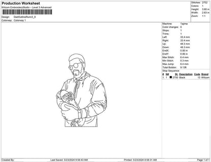 Dad Outline Runn