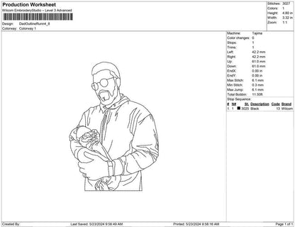 Dad Outline Runn