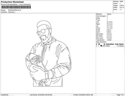 Dad Outline Runn