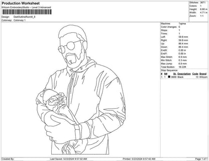 Dad Outline Runn