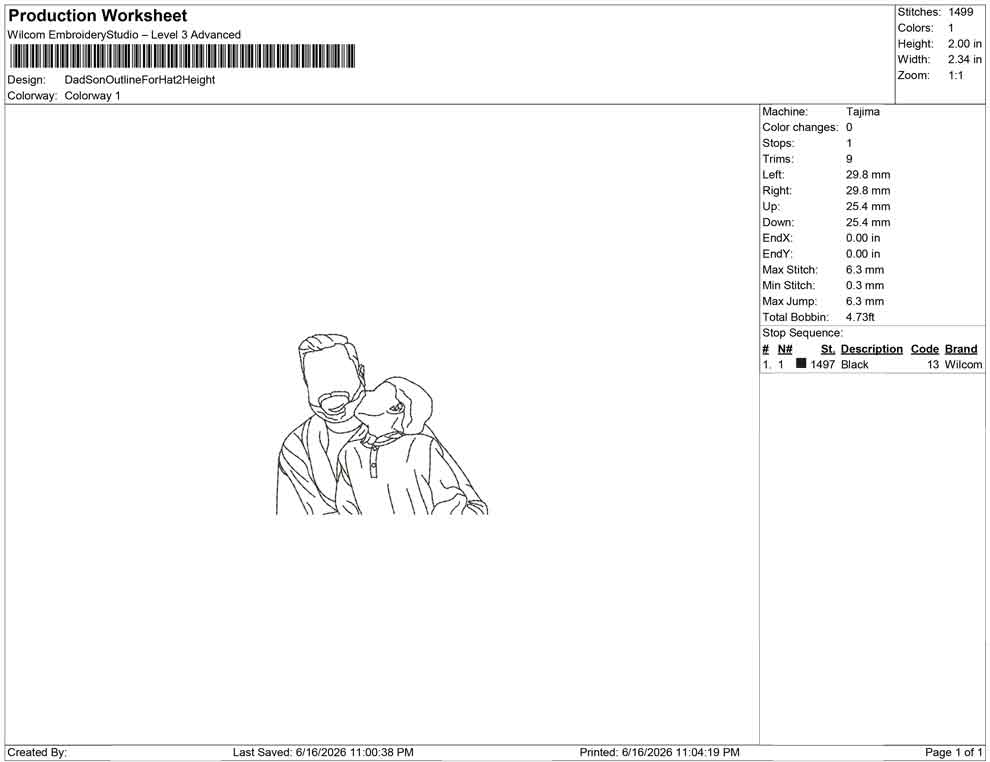 Dad Son Outline For Hat