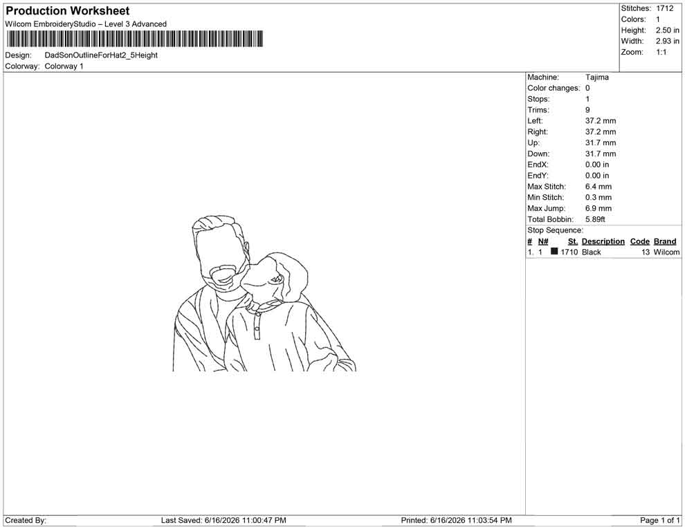 Dad Son Outline For Hat