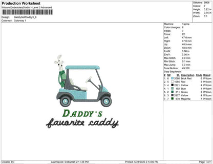Daddy Golf Caddy