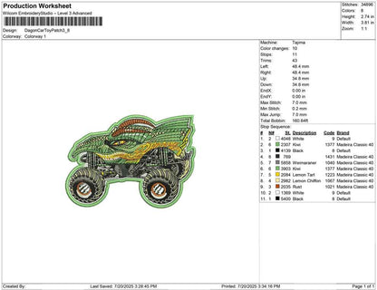Dagon Car Toy Patch