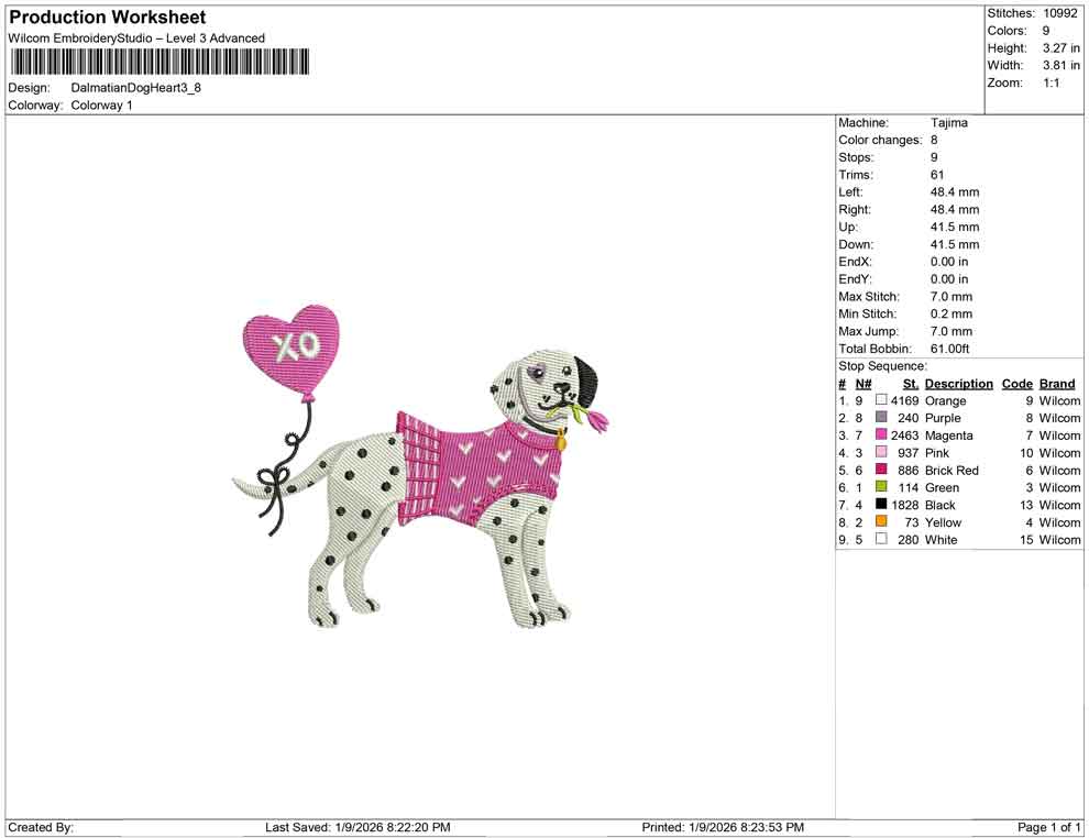 Dalmatian Dog Heart