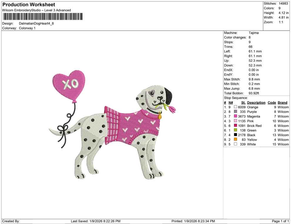 Dalmatian Dog Heart
