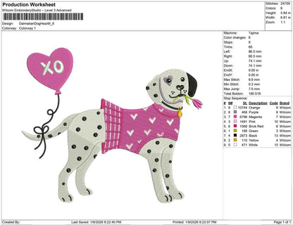 Dalmatian Dog Heart