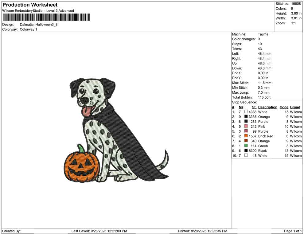 Dalmatian Halloween