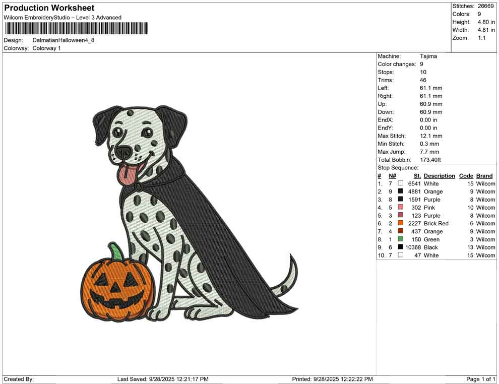 Dalmatian Halloween
