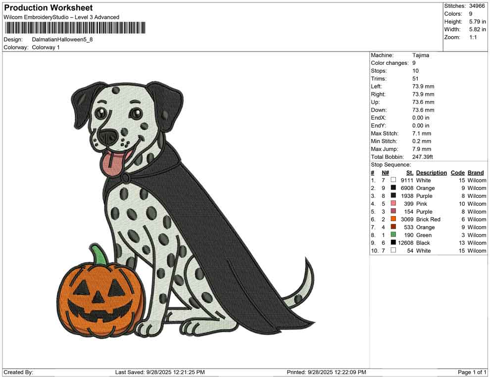 Dalmatian Halloween
