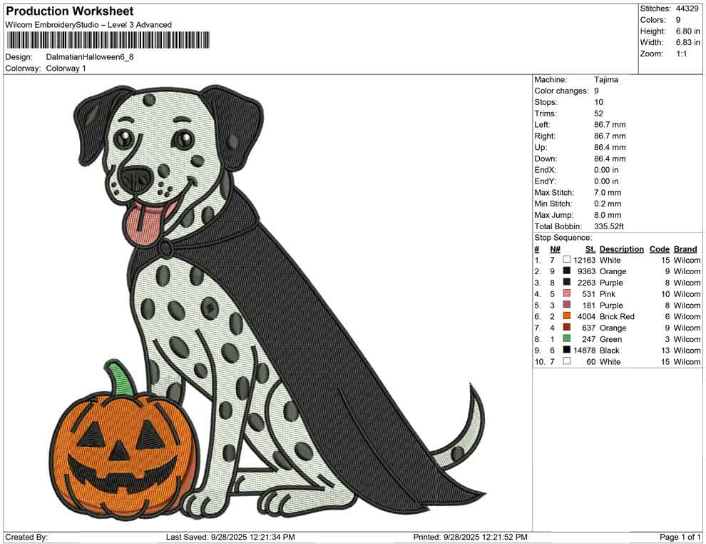 Dalmatian Halloween