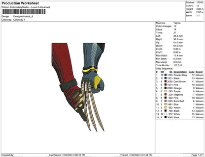 Deadpool Hand x Wolverine
