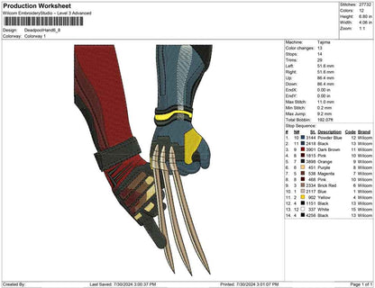 Deadpool Hand x Wolverine