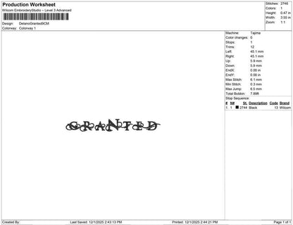 Delano Granted