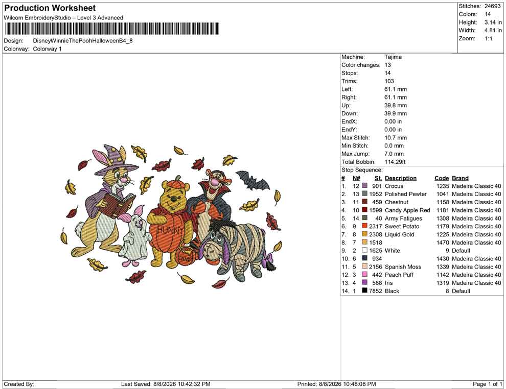 Disney Winnie The Pooh Halloween B