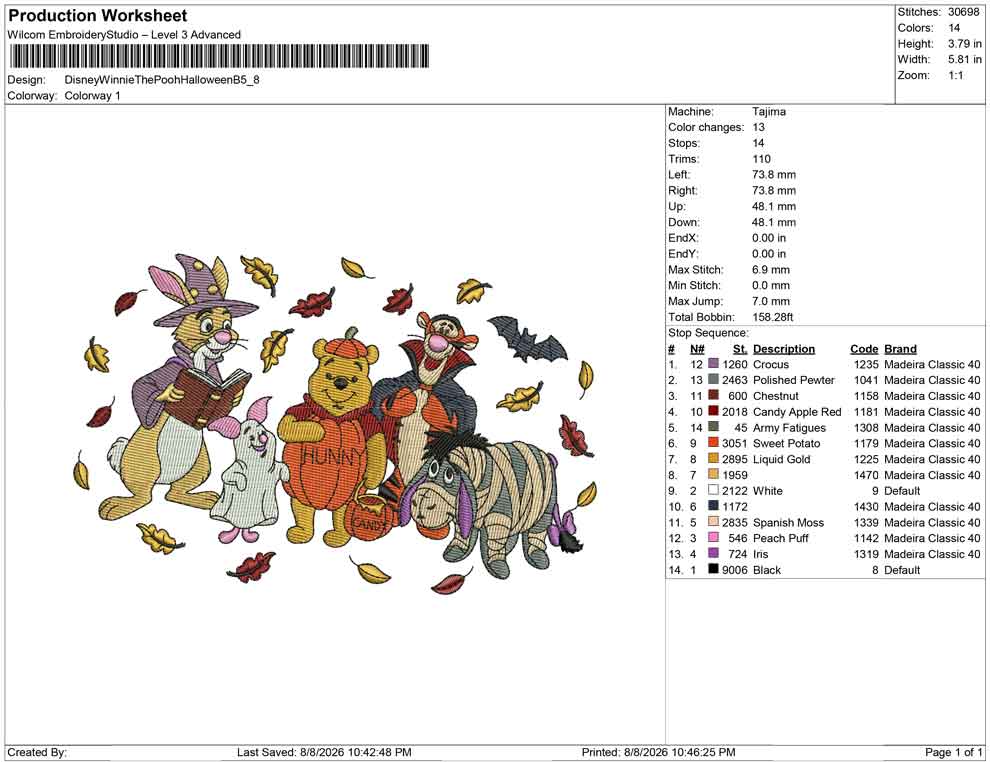 Disney Winnie The Pooh Halloween B