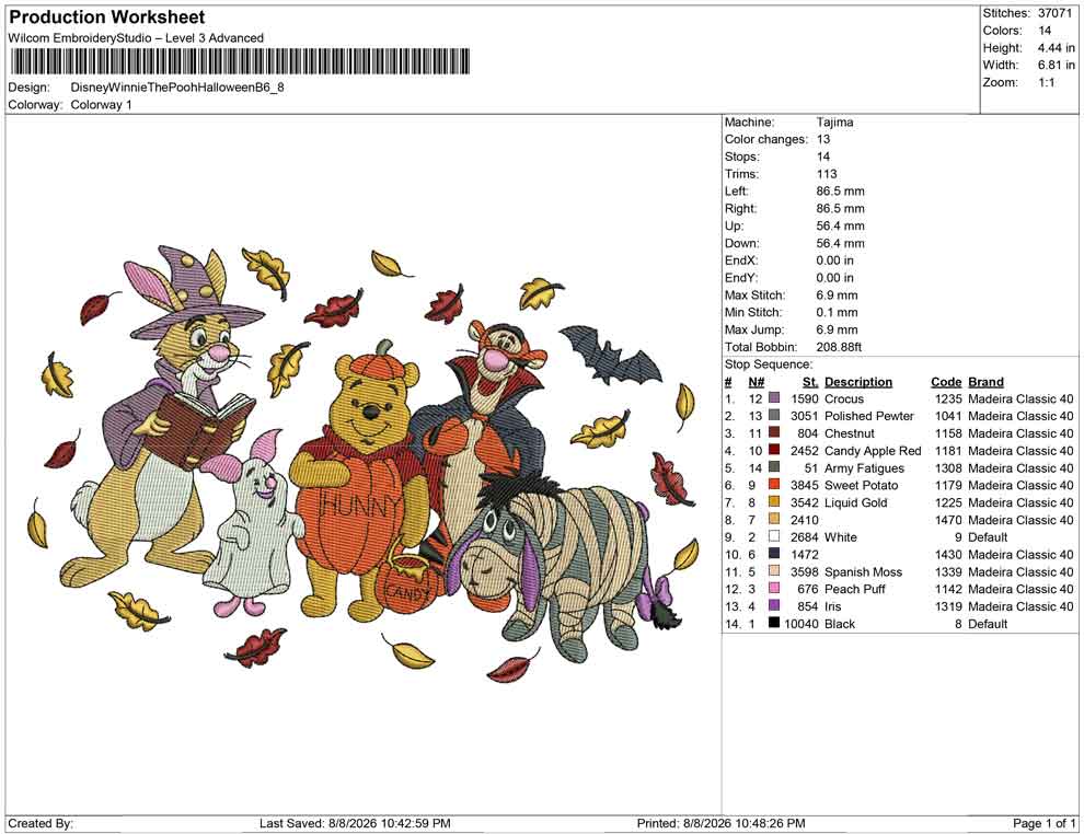 Disney Winnie The Pooh Halloween B