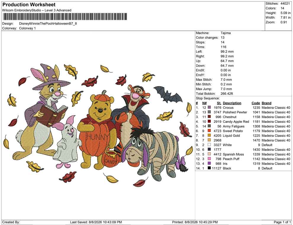 Disney Winnie The Pooh Halloween B