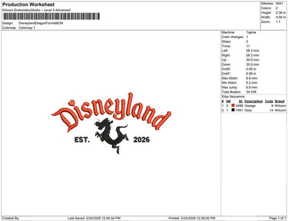 Disneyland Dragon For Hat