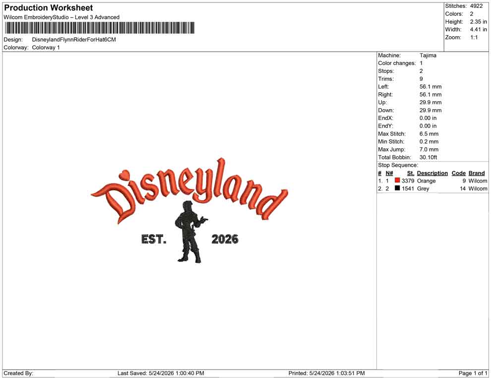 Disneyland Flynn Rider For Hat