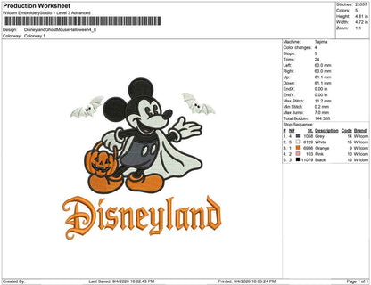 Disneyland Ghost Mouse Halloween