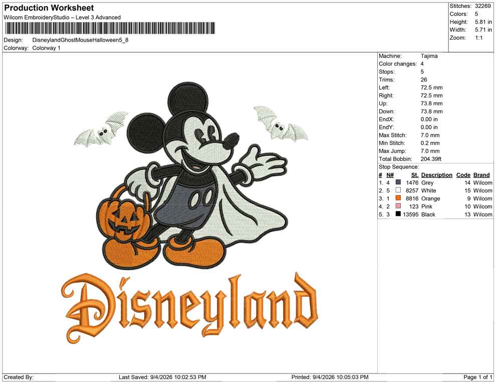 Disneyland Ghost Mouse Halloween