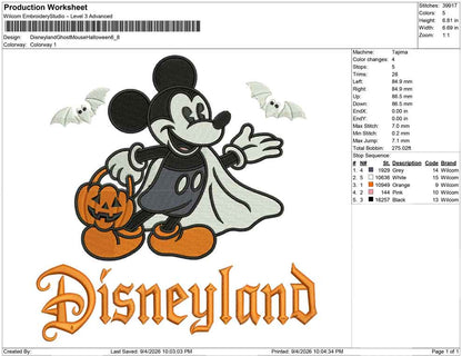 Disneyland Ghost Mouse Halloween