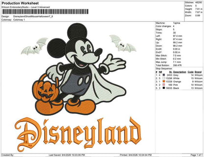 Disneyland Ghost Mouse Halloween
