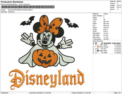 Disneyland Ghost Mouse Halloween B