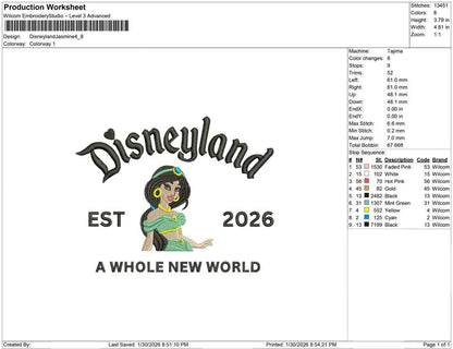 Disneyland Jasmine