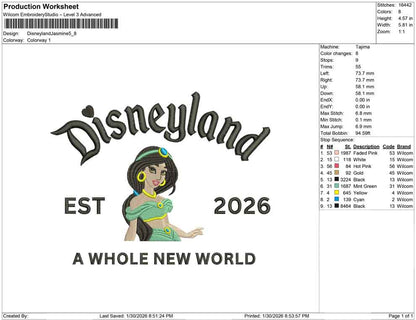 Disneyland Jasmine