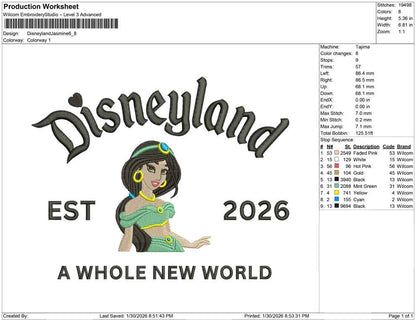 Disneyland Jasmine