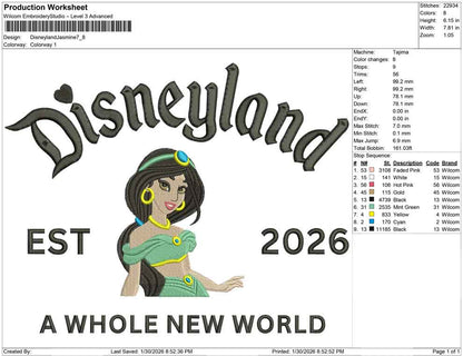 Disneyland Jasmine
