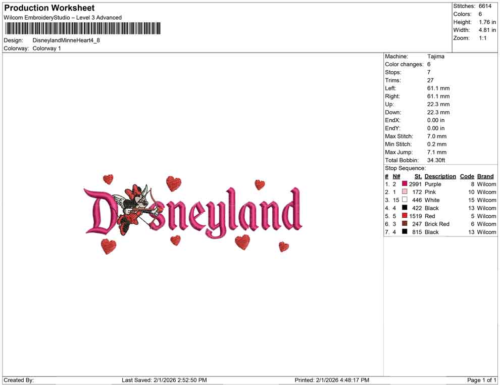 Disneyland Minnie Heart