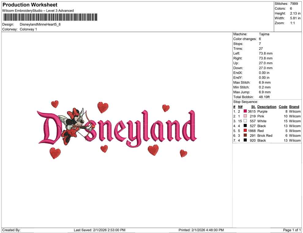 Disneyland Minnie Heart