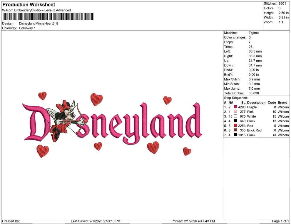 Disneyland Minnie Heart