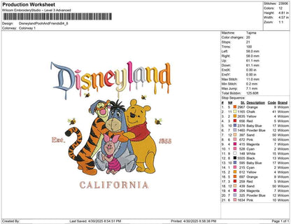 Disneyland Pooh And Friends B